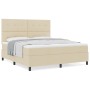 Cama Box Spring con Colchón Crema Super King Tela de , Camas y somieres - Ref: Foro24-3339411, Precio: 633,87 €, Descuento: %