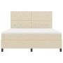 Cama Box Spring con Colchón Crema Super King Tela de , Camas y somieres - Ref: Foro24-3339411, Precio: 633,87 €, Descuento: %