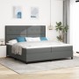 Cama con base y colchón gris oscuro 200x200 cm de tela de , Camas y somieres - Ref: Foro24-3339414, Precio: 681,17 €, Descuen...