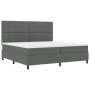 Cama con base y colchón gris oscuro 200x200 cm de tela de , Camas y somieres - Ref: Foro24-3339414, Precio: 681,17 €, Descuen...
