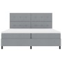 Cama de Resortes con Colchón Gris Claro 200x200 cm Tela de , Camas y somieres - Ref: Foro24-3339413, Precio: 736,49 €, Descue...