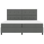 Cama con base y colchón gris oscuro 200x200 cm de tela de , Camas y somieres - Ref: Foro24-3339414, Precio: 681,17 €, Descuen...