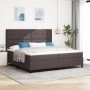 Cama Box Spring con Colchón Gris Oscuro 200x200 cm Tela de , Camas y somieres - Ref: Foro24-3339416, Precio: 683,32 €, Descue...