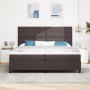 Cama Box Spring con Colchón Gris Oscuro 200x200 cm Tela de , Camas y somieres - Ref: Foro24-3339416, Precio: 683,32 €, Descue...