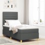 Cama con Base Tapizada y Colchón Gris Oscuro 90x200 cm Tela de , Camas y somieres - Ref: Foro24-3339512, Precio: 367,15 €, De...