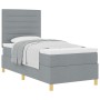 Cama con somier y colchón gris claro 100x200 cm tela de , Camas y somieres - Ref: Foro24-3339518, Precio: 349,63 €, Descuento: %