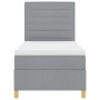Cama con somier y colchón gris claro 100x200 cm tela de , Camas y somieres - Ref: Foro24-3339518, Precio: 349,63 €, Descuento: %