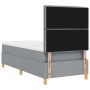 Cama con somier y colchón gris claro 100x200 cm tela de , Camas y somieres - Ref: Foro24-3339518, Precio: 349,63 €, Descuento: %