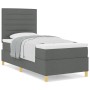 Cama con muelles y colchón gris oscuro 100x200 cm tela de , Camas y somieres - Ref: Foro24-3339519, Precio: 369,09 €, Descuen...