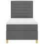 Cama con muelles y colchón gris oscuro 100x200 cm tela de , Camas y somieres - Ref: Foro24-3339519, Precio: 369,09 €, Descuen...
