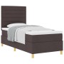 Cama con Box Spring con Colchón Marrón Oscuro 100x200 cm Tela de , Camas y somieres - Ref: Foro24-3339521, Precio: 351,82 €, ...