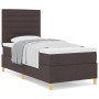 Cama con Box Spring con Colchón Marrón Oscuro 100x200 cm Tela de , Camas y somieres - Ref: Foro24-3339521, Precio: 351,82 €, ...