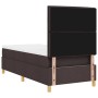 Cama con Box Spring con Colchón Marrón Oscuro 100x200 cm Tela de , Camas y somieres - Ref: Foro24-3339521, Precio: 351,82 €, ...