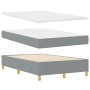 Cama Box Spring con Colchón Gris Claro 120x200 cm Tela de , Camas y somieres - Ref: Foro24-3339532, Precio: 435,44 €, Descuen...
