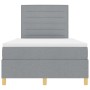 Cama Box Spring con Colchón Gris Claro 120x200 cm Tela de , Camas y somieres - Ref: Foro24-3339532, Precio: 435,44 €, Descuen...