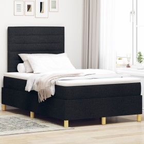 Cama con Base de Resortes Negra 120x200 cm Tela de , Camas y somieres - Ref: Foro24-3339534, Precio: 418,67 €, Descuento: %