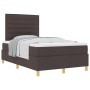 Cama con Somier con Colchón Marrón Oscuro 120x200 cm Tela de , Camas y somieres - Ref: Foro24-3339535, Precio: 397,64 €, Desc...