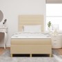 Cama con Base de Resortes y Colchón Crema 120x200 cm Tela de , Camas y somieres - Ref: Foro24-3339537, Precio: 433,57 €, Desc...