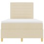Cama con Base de Resortes y Colchón Crema 120x200 cm Tela de , Camas y somieres - Ref: Foro24-3339537, Precio: 433,57 €, Desc...