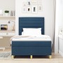 Cama con Base de Resorte y Colchón Azul 120x200 cm Tela de , Camas y somieres - Ref: Foro24-3339538, Precio: 441,72 €, Descue...