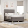 Cama con Base de Resortes y Colchón Taupe 140x190 cm Tela de , Camas y somieres - Ref: Foro24-3339543, Precio: 510,64 €, Desc...