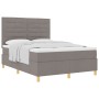 Cama con Base de Resortes y Colchón Taupe 140x190 cm Tela de , Camas y somieres - Ref: Foro24-3339543, Precio: 510,64 €, Desc...