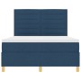 Cama con Box Spring y colchón azul 140x190 cm Tela de , Camas y somieres - Ref: Foro24-3339545, Precio: 528,94 €, Descuento: %