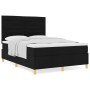 Cama con Base de Resortes Negra 140x200 cm Tela de , Camas y somieres - Ref: Foro24-3339548, Precio: 503,67 €, Descuento: %