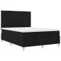 Cama con Base de Resortes Negra 140x200 cm Tela de , Camas y somieres - Ref: Foro24-3339548, Precio: 503,67 €, Descuento: %