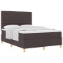 Cama con Box Spring con Colchón Marrón Oscuro 160x200 cm Tela de , Camas y somieres - Ref: Foro24-3339556, Precio: 564,94 €, ...
