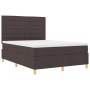 Cama con Box Spring con Colchón Marrón Oscuro 160x200 cm Tela de , Camas y somieres - Ref: Foro24-3339556, Precio: 564,94 €, ...