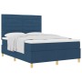 Cama con Base de Muelles Azul con Colchón 160x200 cm Tela de , Camas y somieres - Ref: Foro24-3339559, Precio: 555,54 €, Desc...