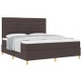 Cama con Somier con Colchón Marrón Oscuro Super Rey Tela de , Camas y somieres - Ref: Foro24-3339563, Precio: 617,21 €, Descu...