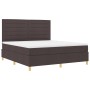 Cama con Somier con Colchón Marrón Oscuro Super Rey Tela de , Camas y somieres - Ref: Foro24-3339563, Precio: 617,21 €, Descu...