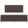 Cama con Somier con Colchón Marrón Oscuro Super Rey Tela de , Camas y somieres - Ref: Foro24-3339563, Precio: 617,21 €, Descu...