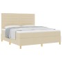 Cama Box Spring con Colchón Crema Super King Tela de , Camas y somieres - Ref: Foro24-3339565, Precio: 631,56 €, Descuento: %