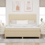 Cama Box Spring con Colchón Crema Super King Tela de , Camas y somieres - Ref: Foro24-3339565, Precio: 631,56 €, Descuento: %