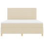 Cama Box Spring con Colchón Crema Super King Tela de , Camas y somieres - Ref: Foro24-3339565, Precio: 631,56 €, Descuento: %