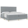 Cama Base Tapizada con Colchón Gris Claro 200x200 cm Tela de , Camas y somieres - Ref: Foro24-3339567, Precio: 650,02 €, Desc...