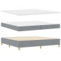 Cama Base Tapizada con Colchón Gris Claro 200x200 cm Tela de , Camas y somieres - Ref: Foro24-3339567, Precio: 650,02 €, Desc...