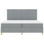 Cama Base Tapizada con Colchón Gris Claro 200x200 cm Tela de , Camas y somieres - Ref: Foro24-3339567, Precio: 650,02 €, Desc...