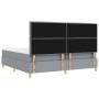 Cama Base Tapizada con Colchón Gris Claro 200x200 cm Tela de , Camas y somieres - Ref: Foro24-3339567, Precio: 650,02 €, Desc...