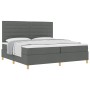 Cama con Box Spring con colchón gris oscuro 200x200 cm tela de , Camas y somieres - Ref: Foro24-3339568, Precio: 675,06 €, De...