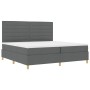 Cama con Box Spring con colchón gris oscuro 200x200 cm tela de , Camas y somieres - Ref: Foro24-3339568, Precio: 675,06 €, De...