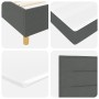 Cama con Box Spring con colchón gris oscuro 200x200 cm tela de , Camas y somieres - Ref: Foro24-3339568, Precio: 675,06 €, De...