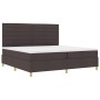 Cama con Box Spring Marrón Oscuro 200x200 cm Tela de , Camas y somieres - Ref: Foro24-3339570, Precio: 676,44 €, Descuento: %