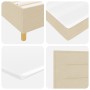 Cama con Base de Resortes y Colchón Crema 200x200 cm Tela de , Camas y somieres - Ref: Foro24-3339572, Precio: 646,45 €, Desc...