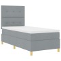 Cama con Base de Caja con Colchón Gris Claro 90x200 cm Tela de , Camas y somieres - Ref: Foro24-3339588, Precio: 335,00 €, De...
