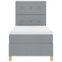 Cama con Base de Caja con Colchón Gris Claro 90x200 cm Tela de , Camas y somieres - Ref: Foro24-3339588, Precio: 335,00 €, De...