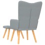 Sillón relax con taburete tela gris claro en Sillones | Comprar online en Foru.es